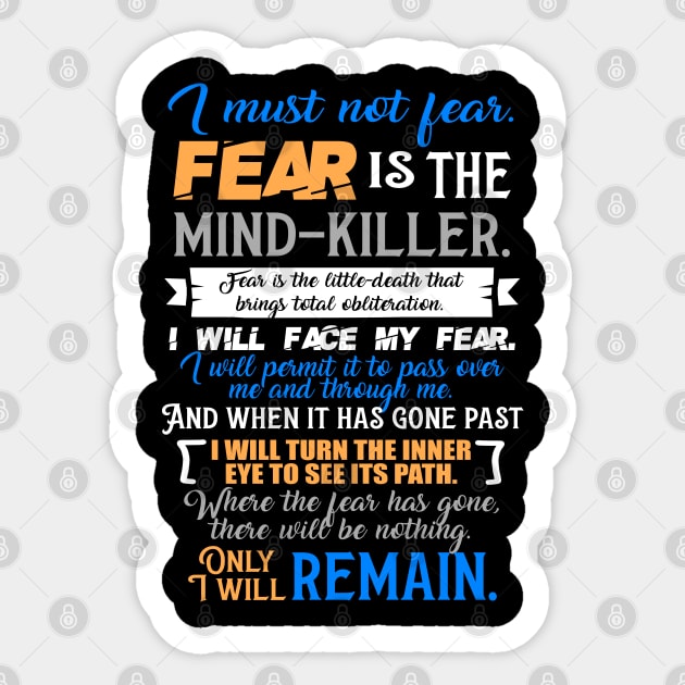 Litany Against Fear. Dune. Sticker by KsuAnn